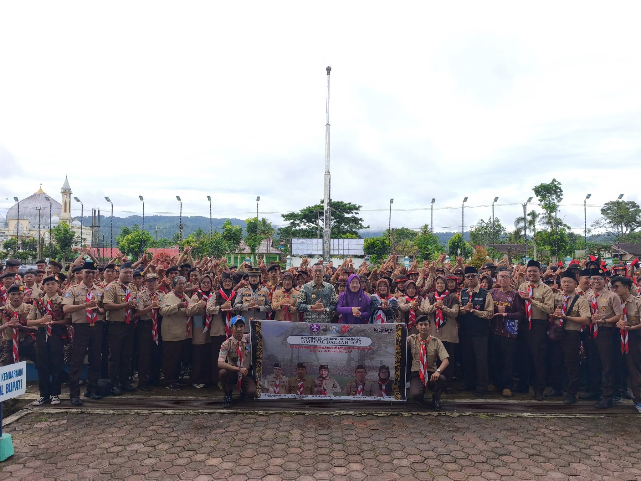 Bupati Kepahiang Melepas Keberangkatan 318 Peserta Jambore Daerah Pramuka Provinsi Bengkulu