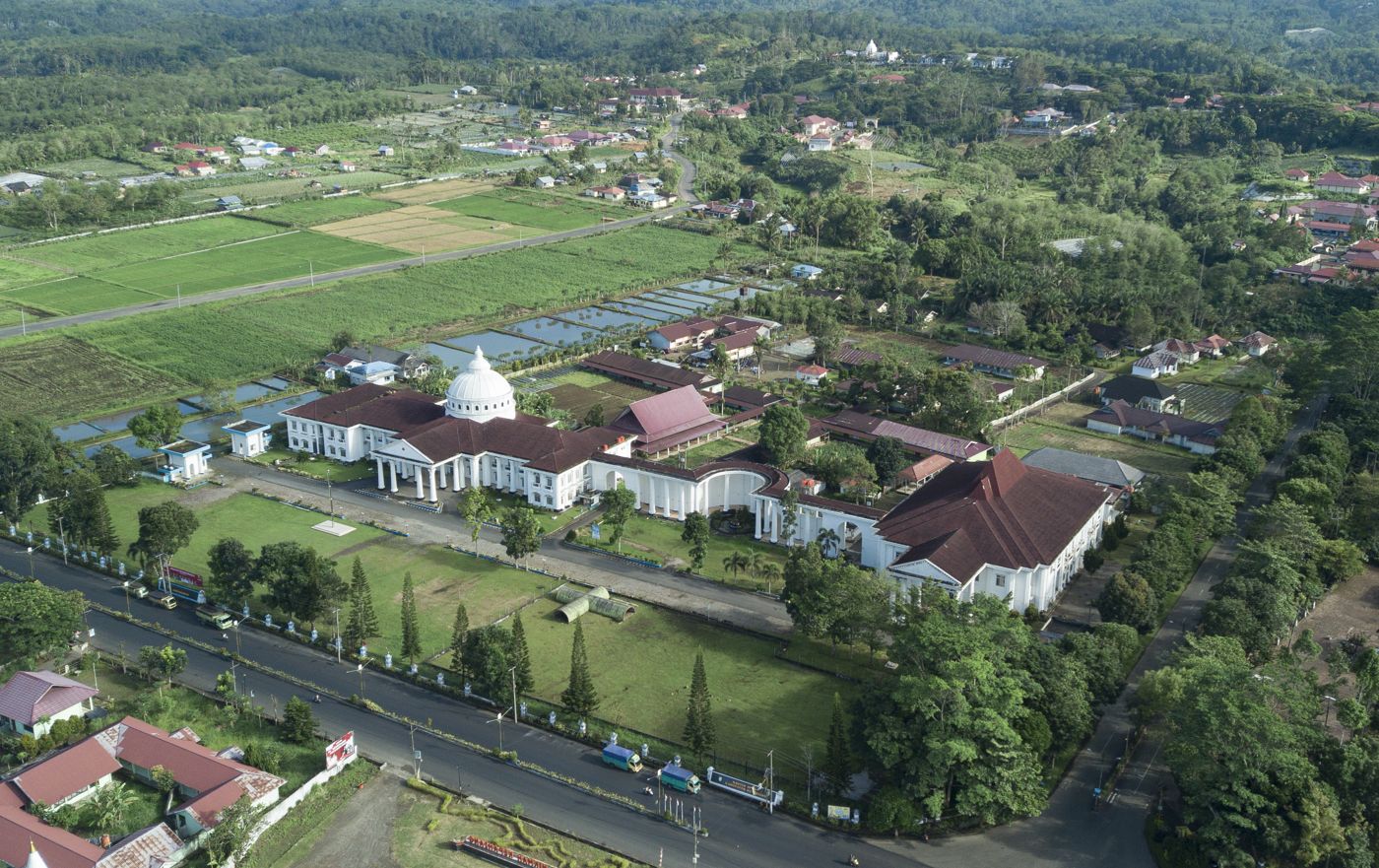 Kantor Bupati Kepahiang dilihat dari udara